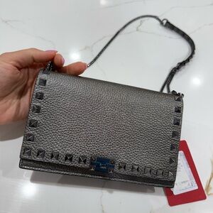 Valentino Garavani Black Studded Crossbody Bag